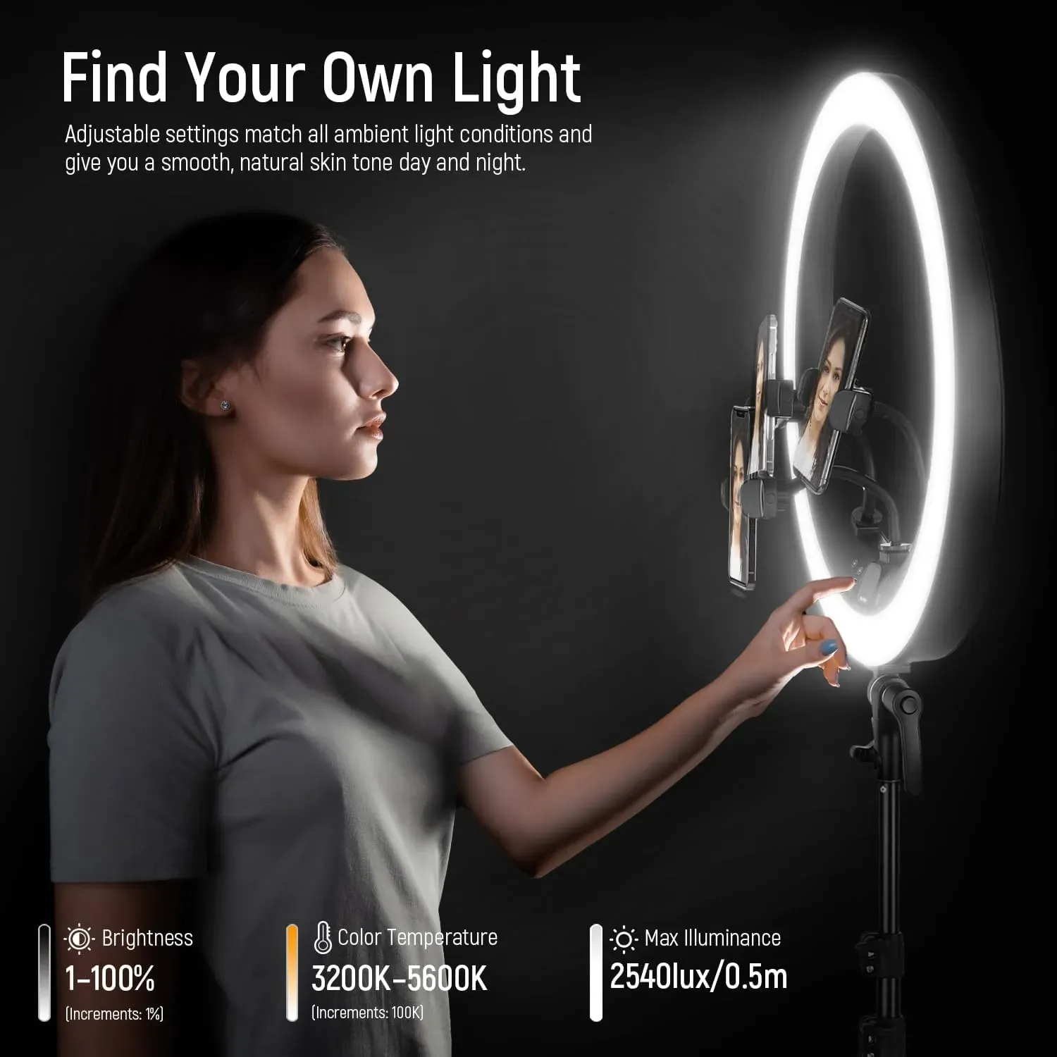 UBeesize 12'' Ring Light with Tripod Stand